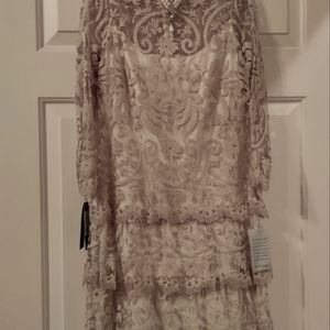 NWT Exquisite Tadashi Shoji Size 2 formal lace dress
